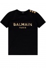 Balmain flock logo zip-up hoodie